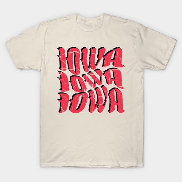 IOWA Vintage Typography Design V2 T-Shirt by Trendsdk